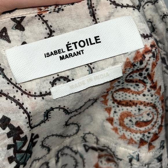 ISABEL MARANT ETOILE Beige Maria Shirt Size 34/XS - Picture 4 of 12
